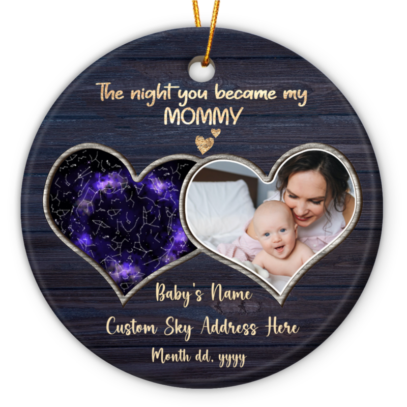 the night you became my mommy personalized star map ornament christmas gifts for first time moms new mom ornament decoration