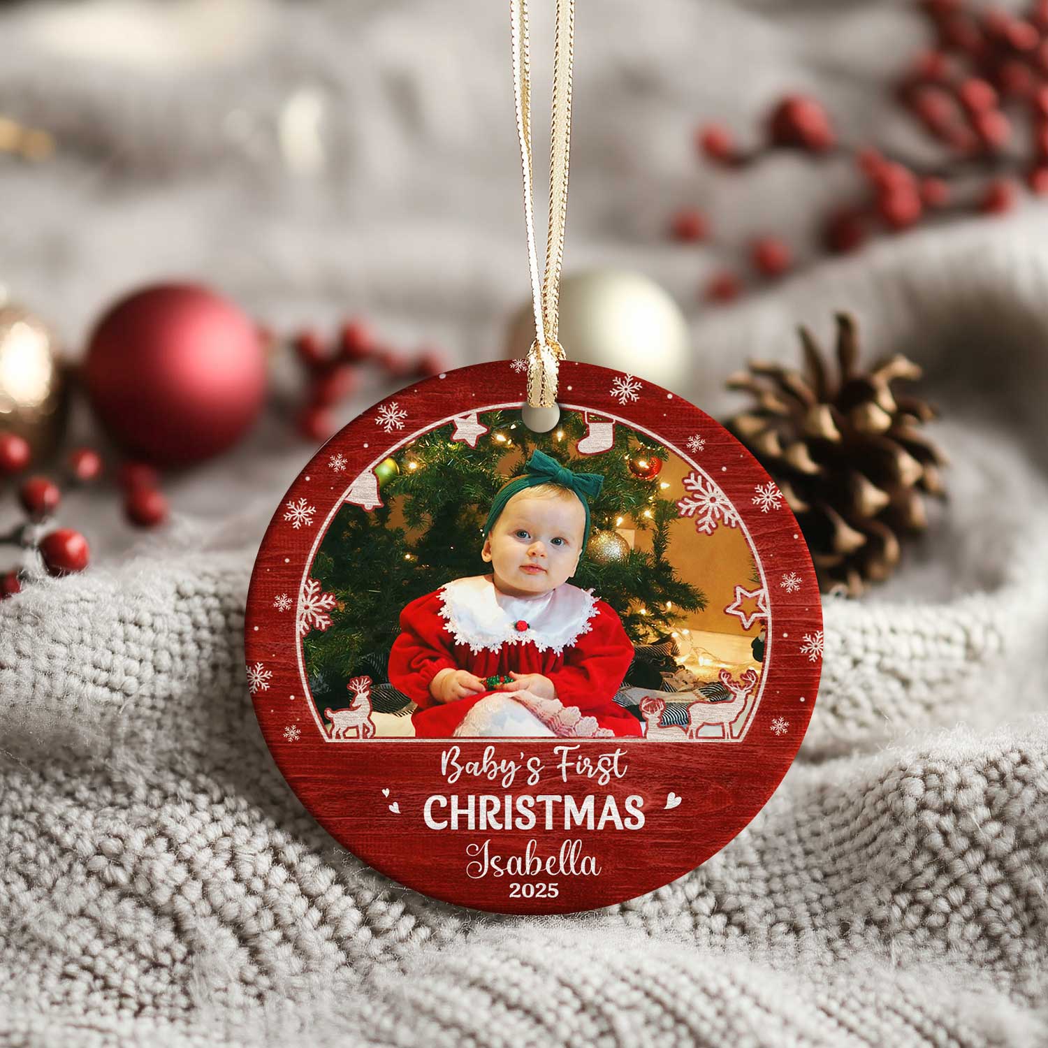 Baby Bottle Ornament Baby Girl First Christmas Ornament 2018