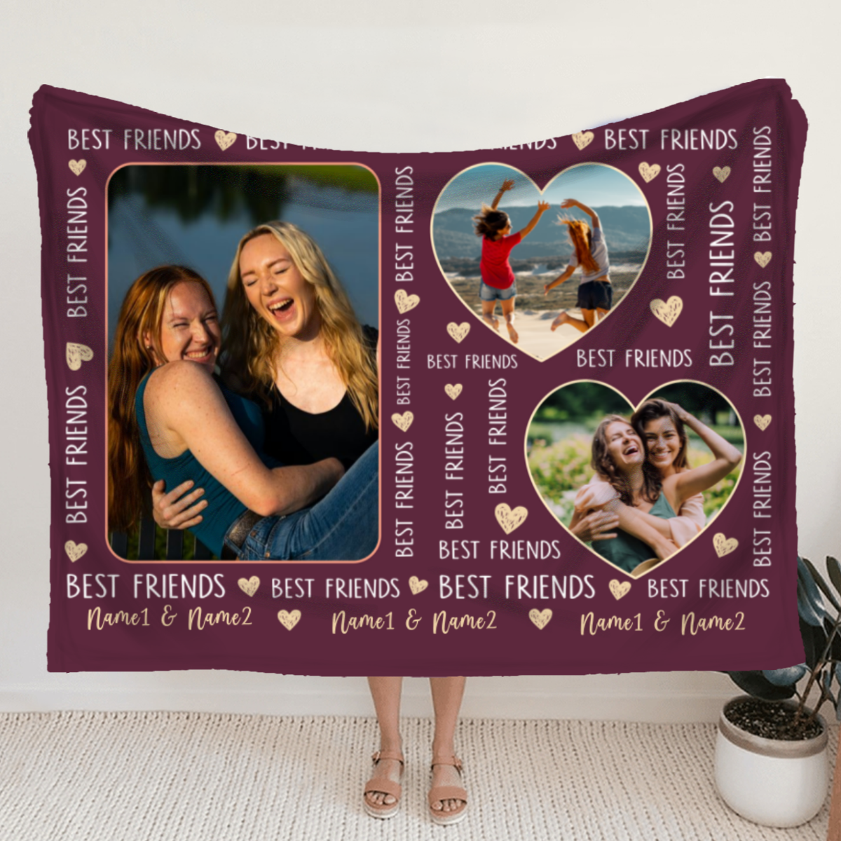 Custom Personalized Best Friends Canvas - Gift Idea For Friends - Up To 5 Friends main image 1