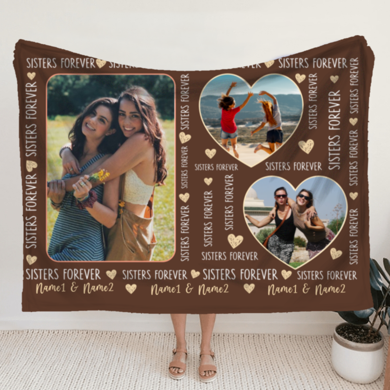 sisters forever personalized photo blanket sister xmas gifts personalized gifts for sister from sisters