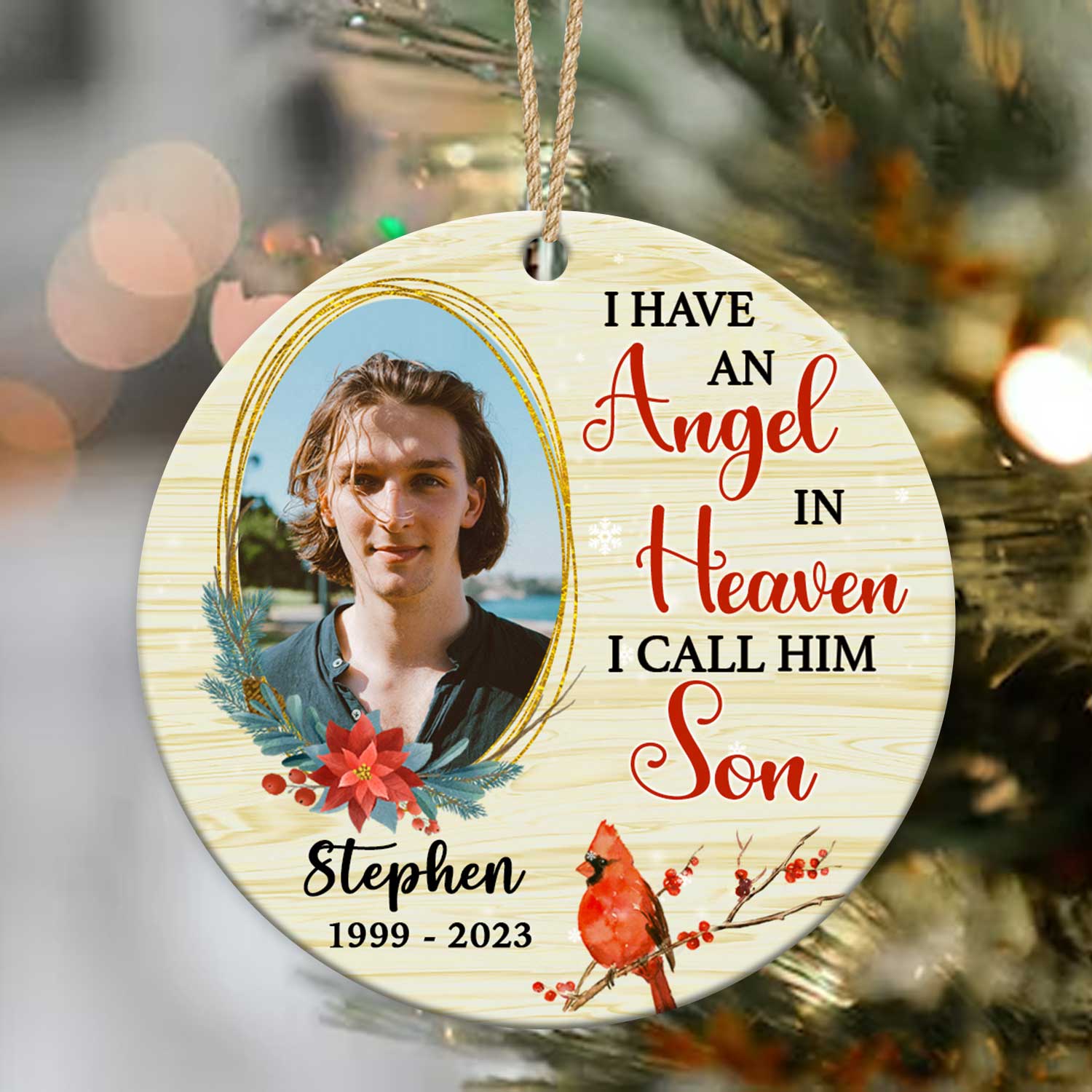 I Have An Angel In Heaven I Call Him Son Personalized Photo