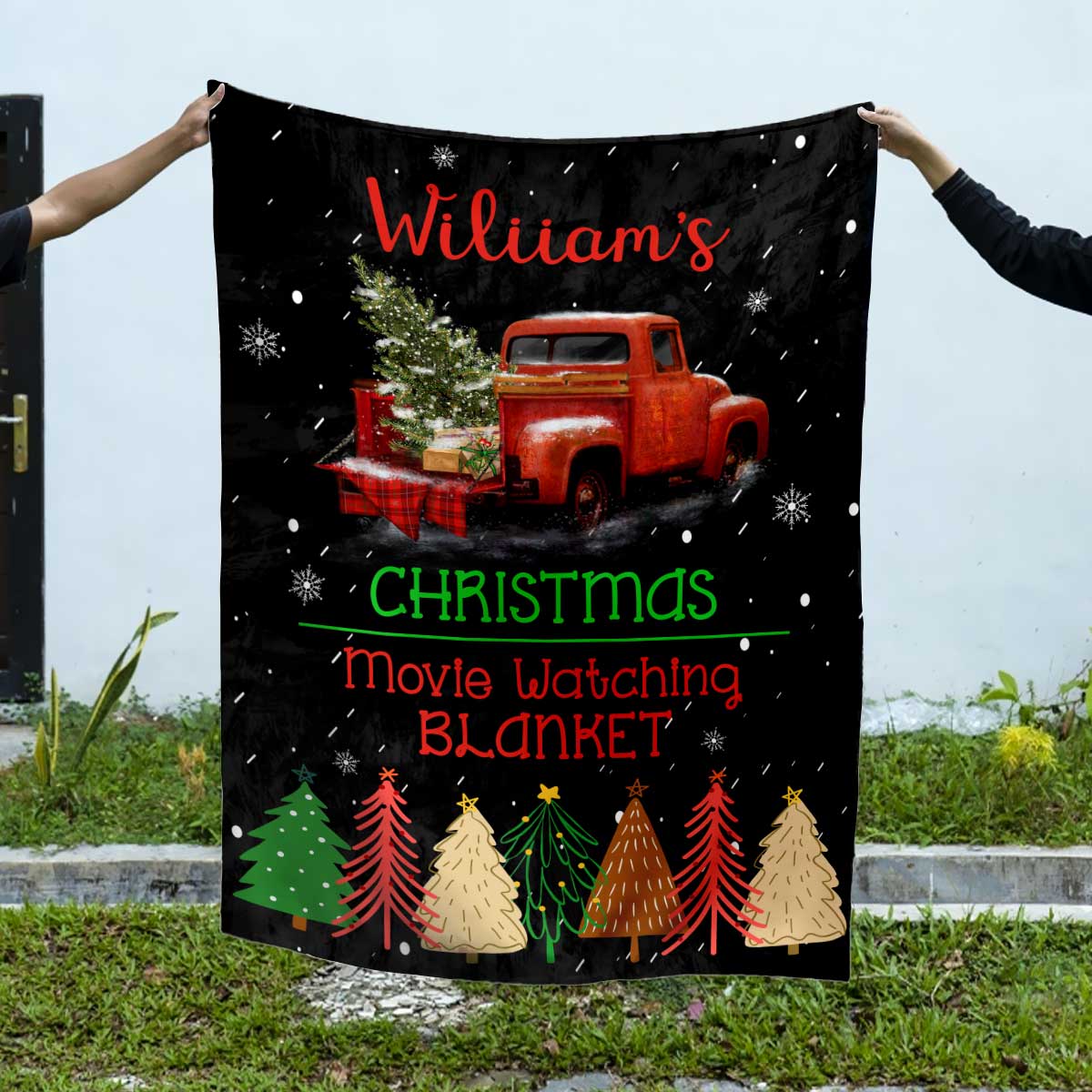 Christmas Movie Watching Blanket Personalized Christmas Throw