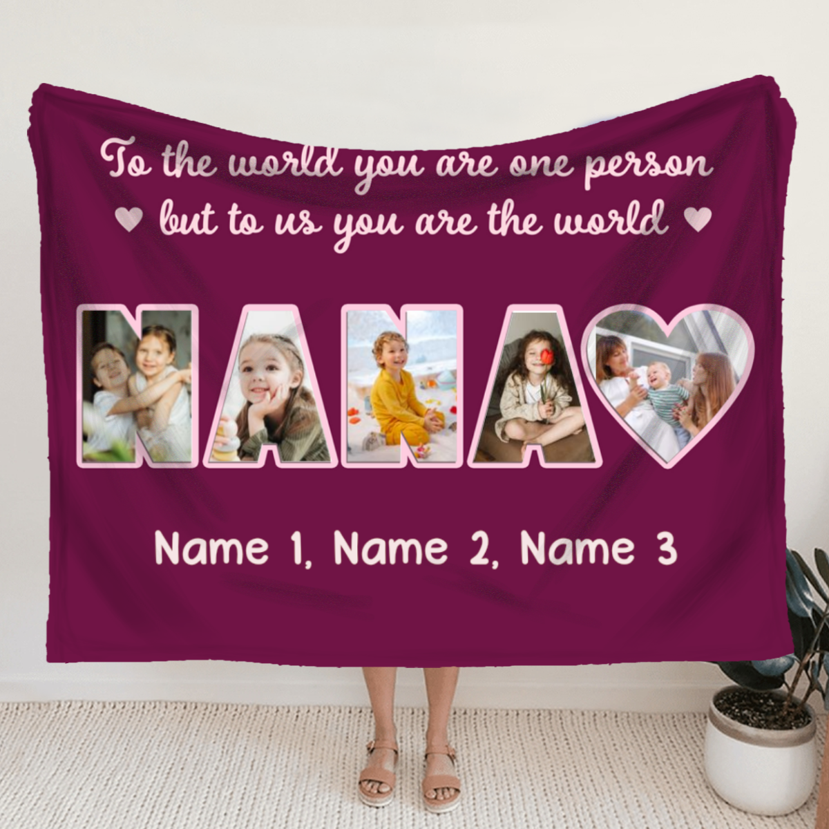 Personalized Nana Blanket With Photo, Nana Xmas Gifts, Nana Birthday