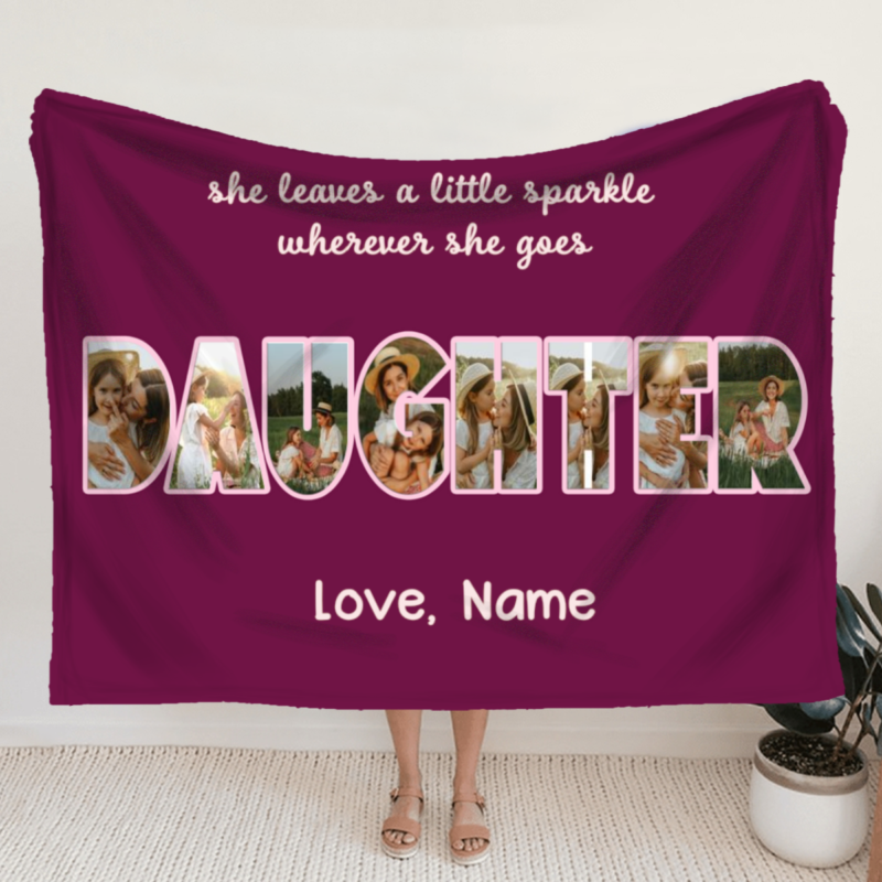 personalized daughter blanket with photo personalized daughter christmas gifts birthday gifts for my daughter from mom dad
