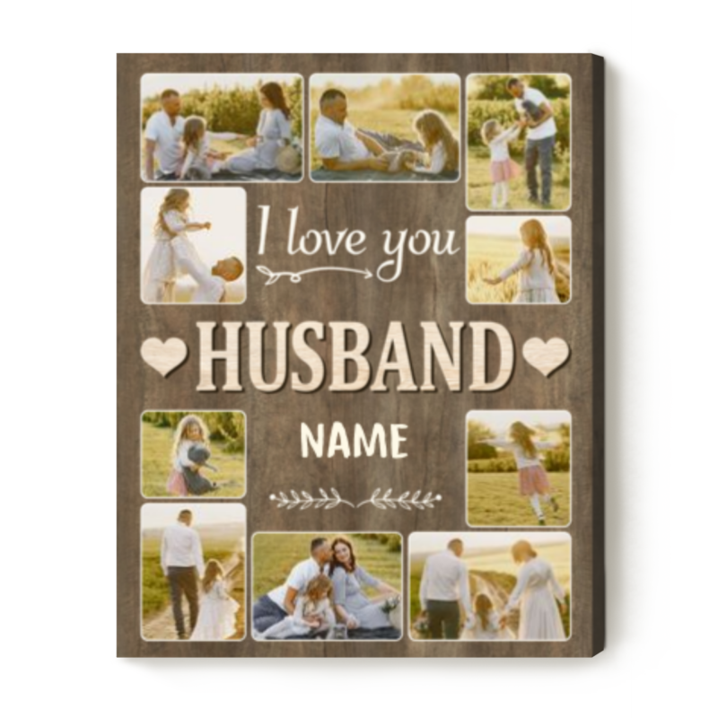 i love you husband personalized photo collage canvas husband christmas gifts romantic gift for husband from wife
