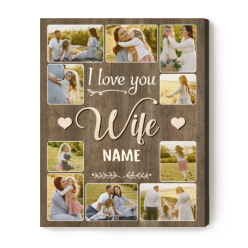i love you wife personalized photo collage canvas 2023 wife christmas gifts from husband personalized gifts for wife