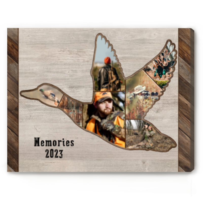 personalized duck hunter photo collage hunting christmas gifts for him gift for duck hinter waterfowl wall art