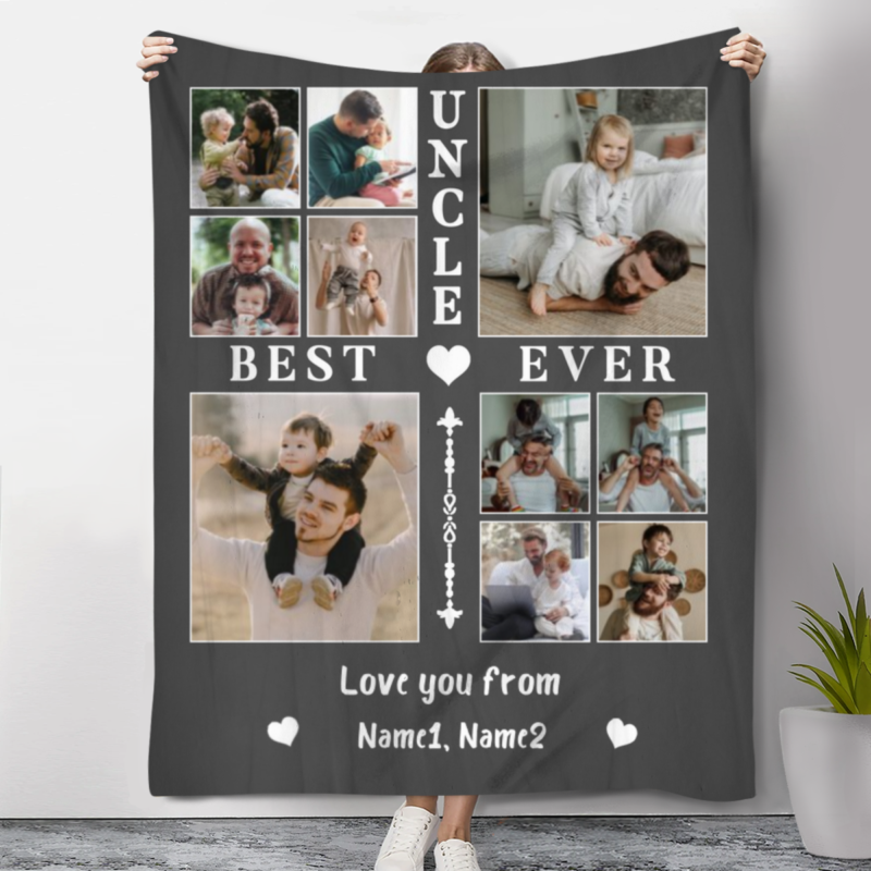 best uncle ever personalized picture collage blanket uncle fathers day gift from nephew uncle gifts for birthday