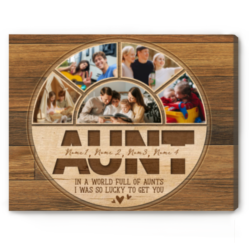 personalized aunt collage gifts mothers day gift for aunt aunt photo canvas print auntie gifts from nephew