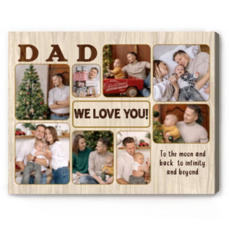 dad we love you personalized photo canvas father's day collage gifts gifts from daughter to father