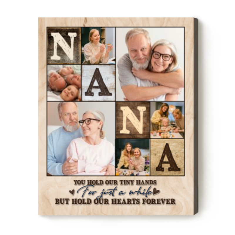 Nana Custom Photo Canvas, Personalized Mothers Day Gifts, Gifts For Grandma