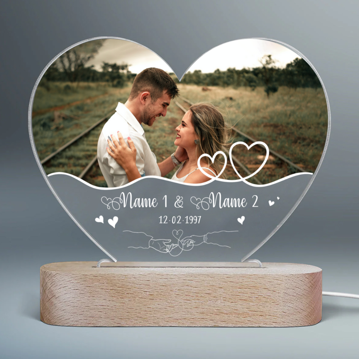 I Love You Acrylic Plaque - Romantic Gift For Girlfriend Valentine's Day & Birthday Desk Decor