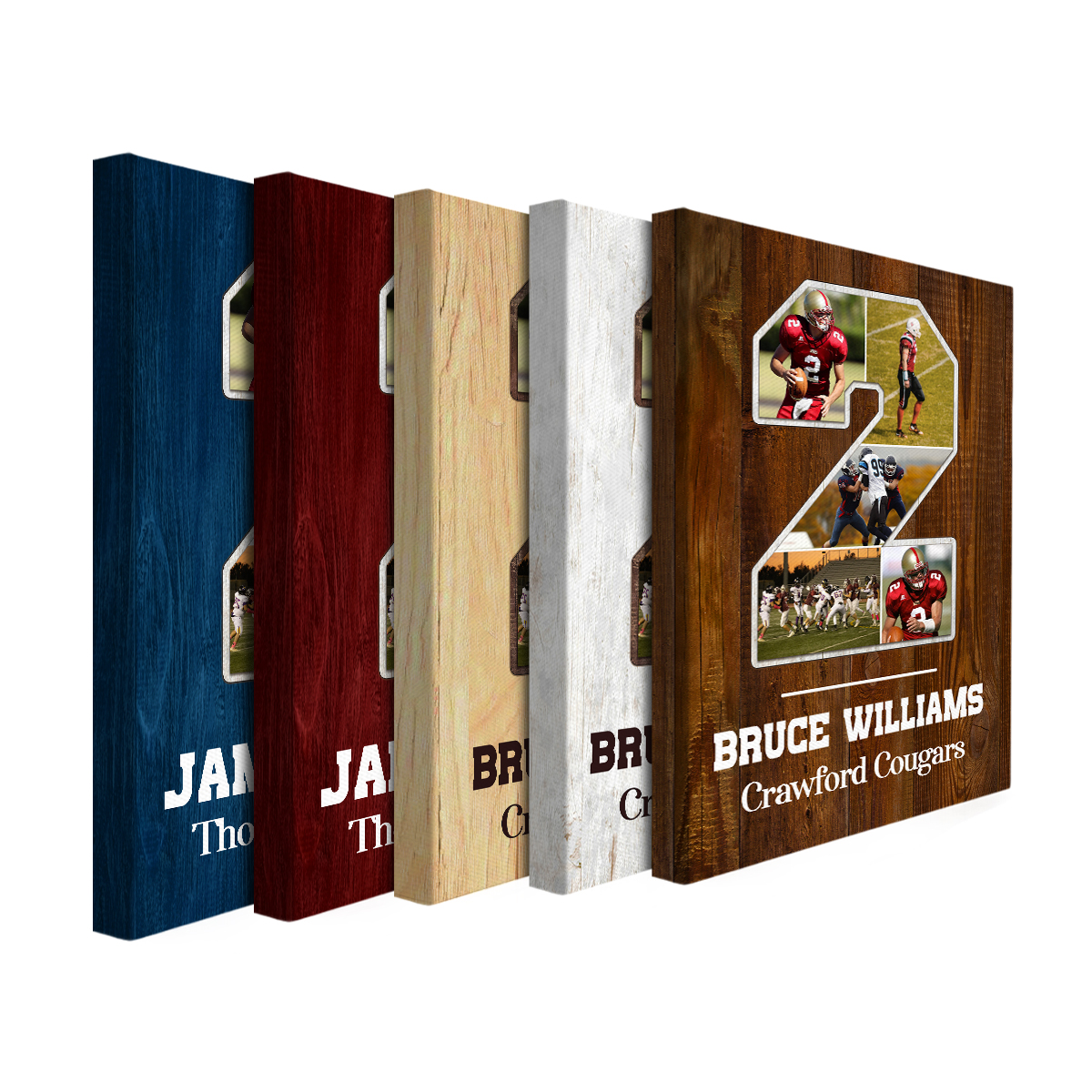 Personalized Sport Photo Collage Canvas, Any Number Wall Art, Senior Night Gift for Athlete, Athlete Tribute Decor for Senior Night & Year-End