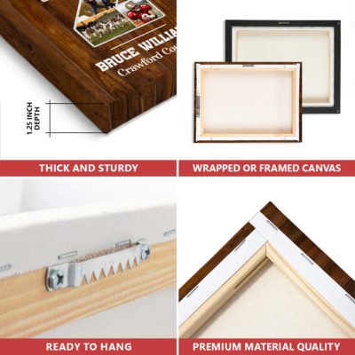 Personalized Sport Photo Collage Canvas, Any Number Wall Art, Senior Night Gift for Athlete, Athlete Tribute Decor for Senior Night & Year-End