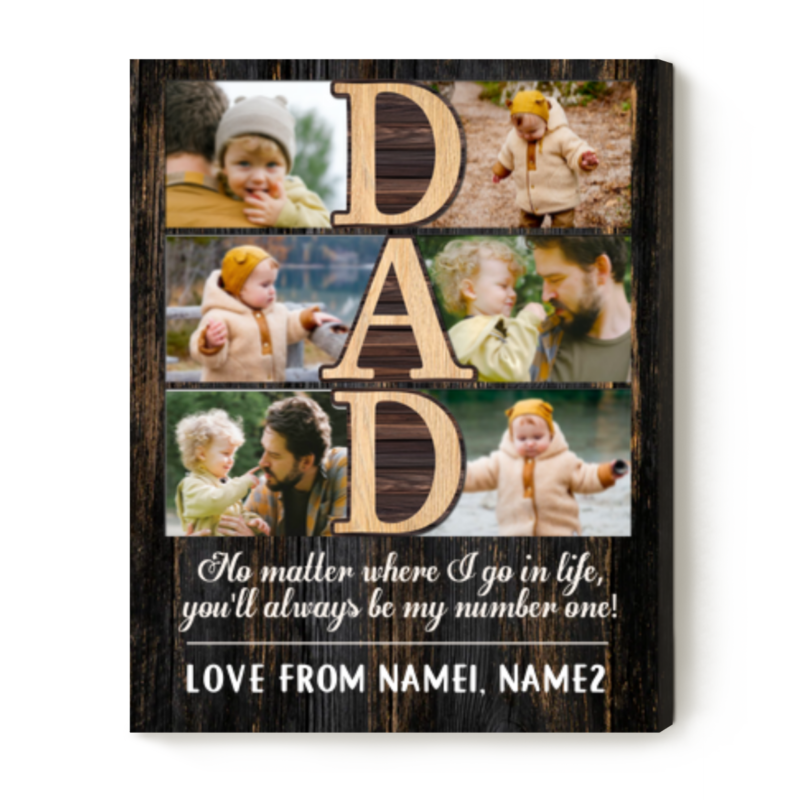 personalized dad collage gifts father's day canvas custom picture gift for dad best daughter son to father gifts