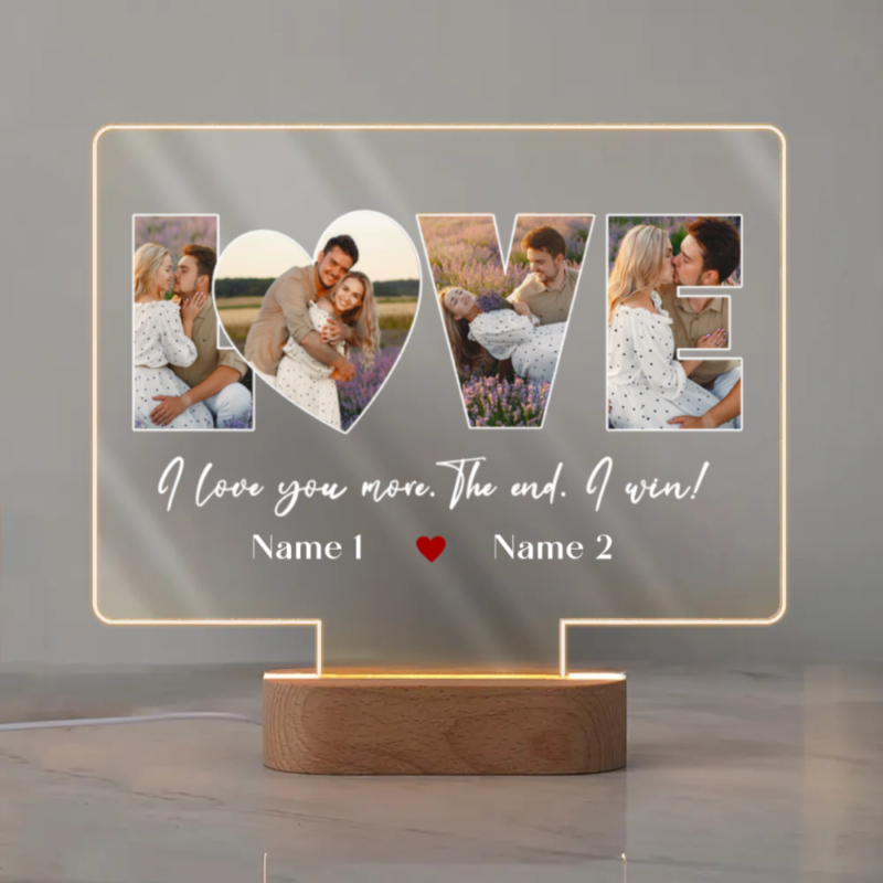 custom love picture collage night light personalized valentines anniversary gift for her and him i love you more the en i win couple gifts