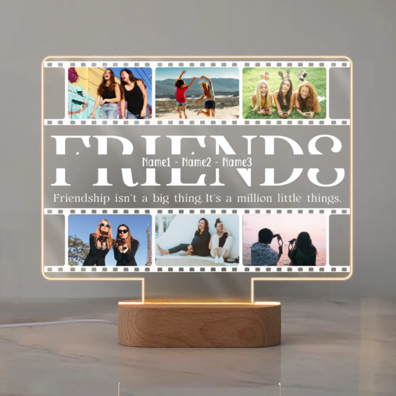 custom friends photo collage led night light best friend birthday gifts personalized gift ideas for female friend