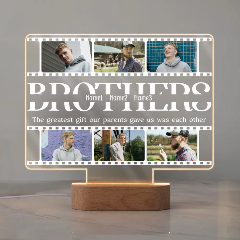 custom brother photo collage led night light personalized gifts for brothers from sisters birthday gift ideas for brother