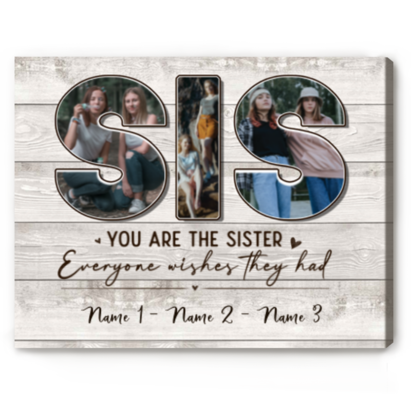 sis custom photo collage canvas birthday gifts for sister personalized gifts for sister you are you are the sister everyone wishes they had