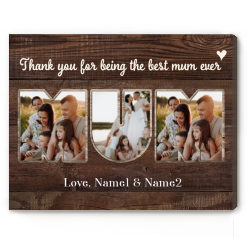 mum custom photo canvas creative mother's day gifts personalized gifts for mum from kids