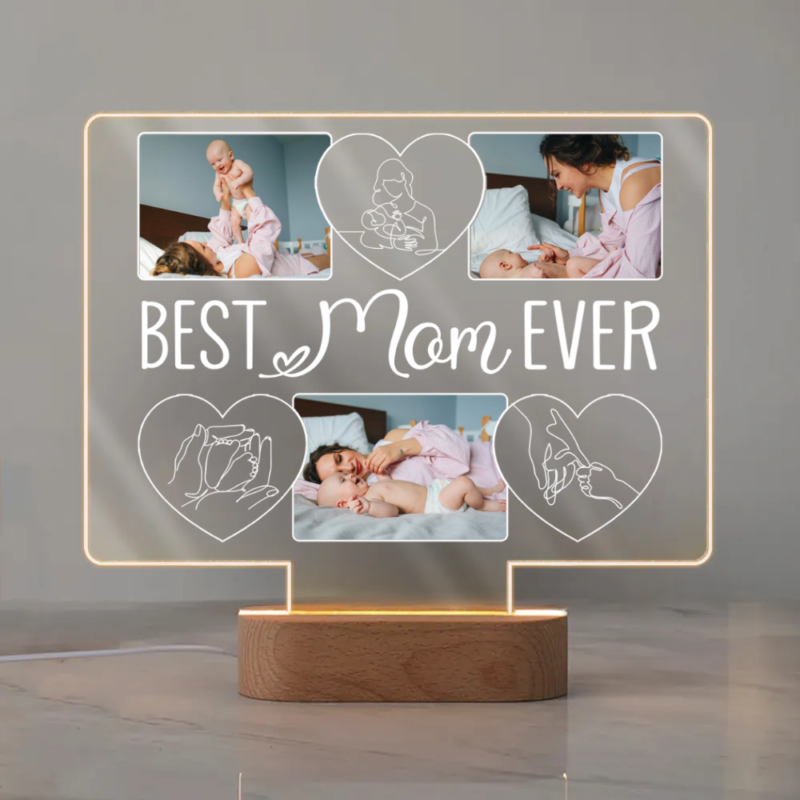 best mom ever custom photo led night light creative mother's day gifts for mom personalized useful gifts for mom birthday