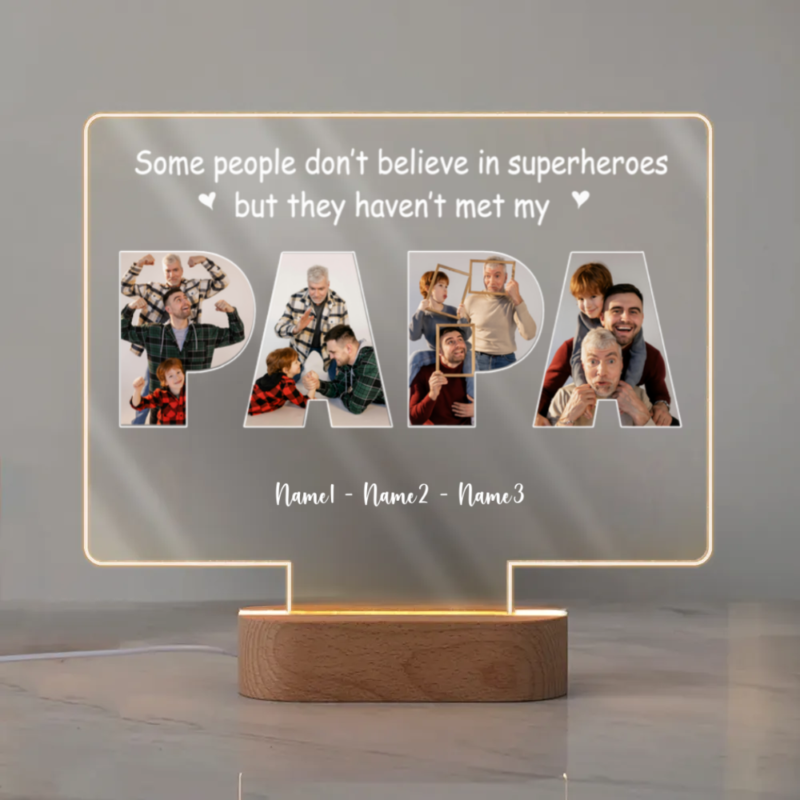 papa custom photo led night light papa fathers day gifts personalized gift for papa best grandpa gift gifts for papa birthday