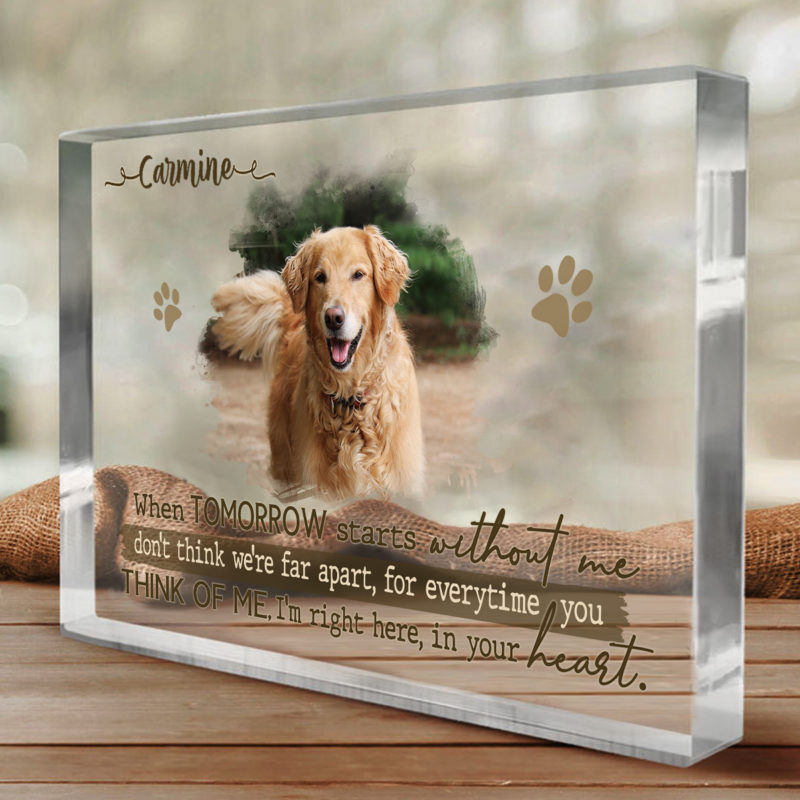 Personalized Memorial Acrylic Plaque - Dog Memorial Gifts/ Loss Gifts - Custom Name & Year main image 1