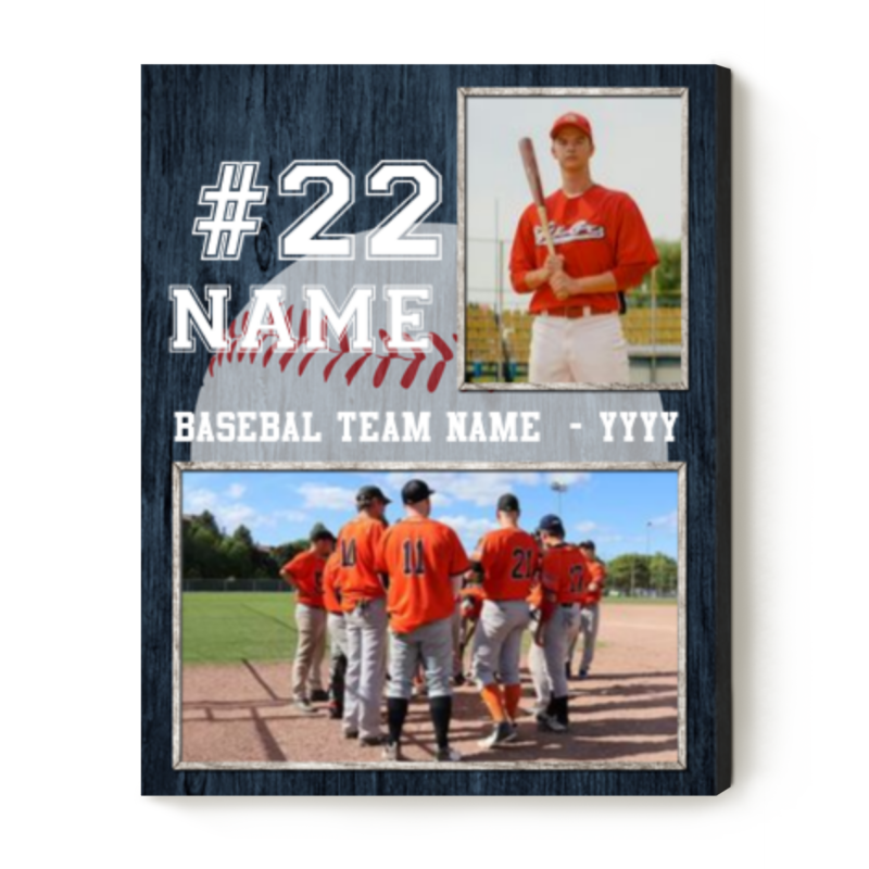 senior night baseball custom photo canvas senior night gift for baseball player best baseball gifts personalized baseball gifts