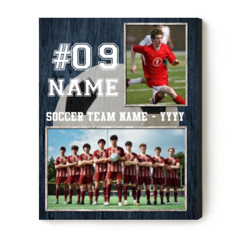 senior night soccer custom photo canvas senior night gift for soccer player personalized soccer gifts soccer print for senior