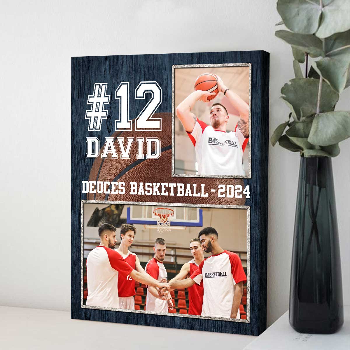 Senior Night Basketball Custom Photo Canvas, Senior Night Gift For