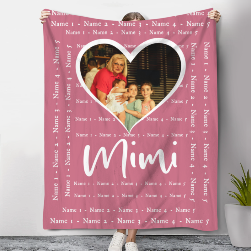 benicee shop custom mimi blanket with grandkids name