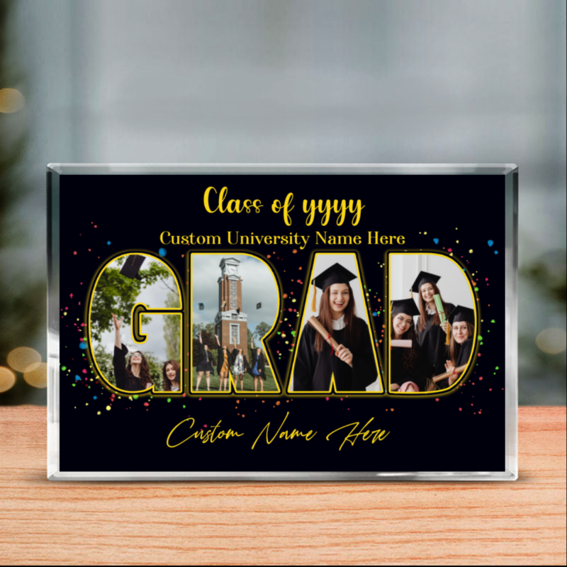 benicee shop custom grad photo acrylic plaque personalized graduation gifts 2024 great grad gift for her him graduation keepsake plaque
