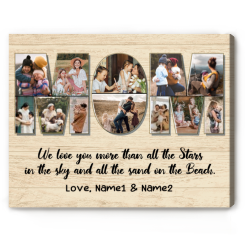 Mother's Day Gifts 2024, Mothers Day Picture Collage, Mom Collage Canvas Frame, Personalized Picture Gifts For Mom, Birthday Present For Mom