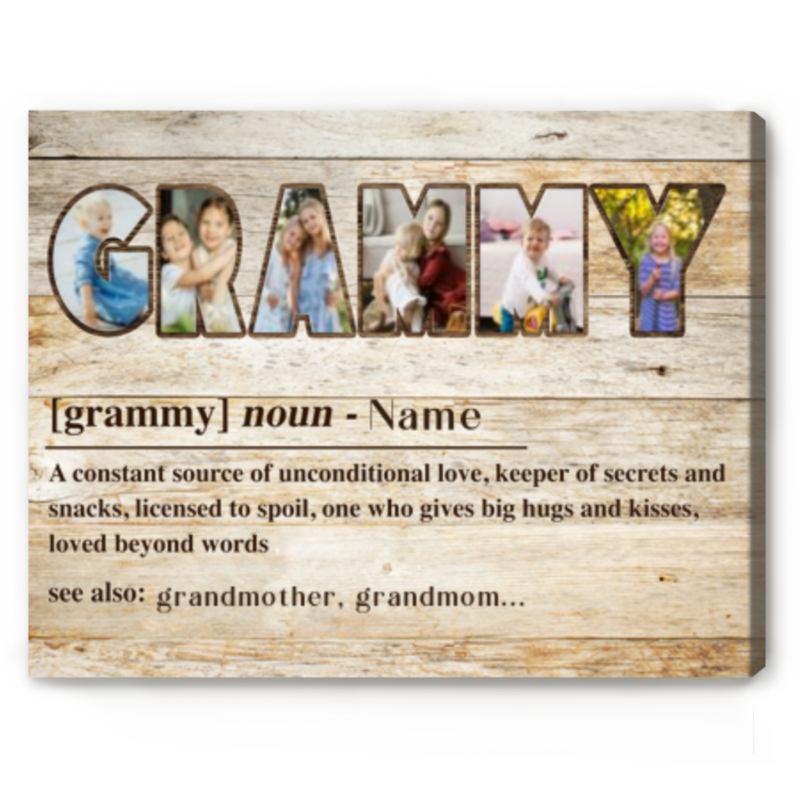 benicee shop grammy definition custom picture collage canvas, grammy gifts for mothers day, personalized grammy gift, grammy birthday gift