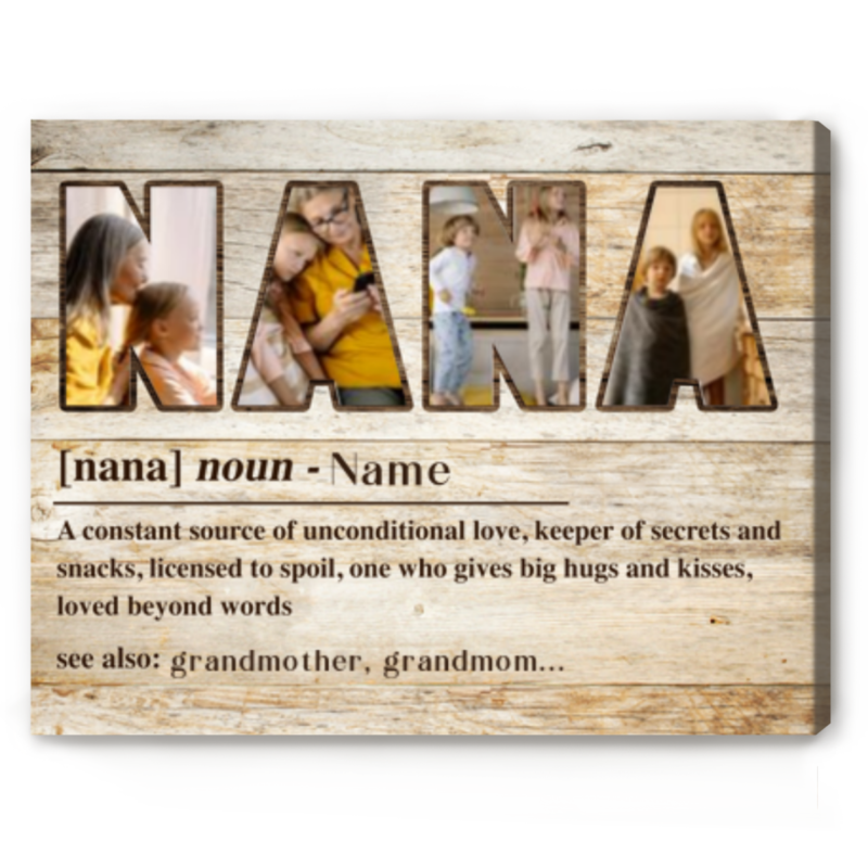 benicee shop nana definition custom picture collage canvas, nana mothers day gifts, nana birthday gifts, personalised nana gifts, nana canvas