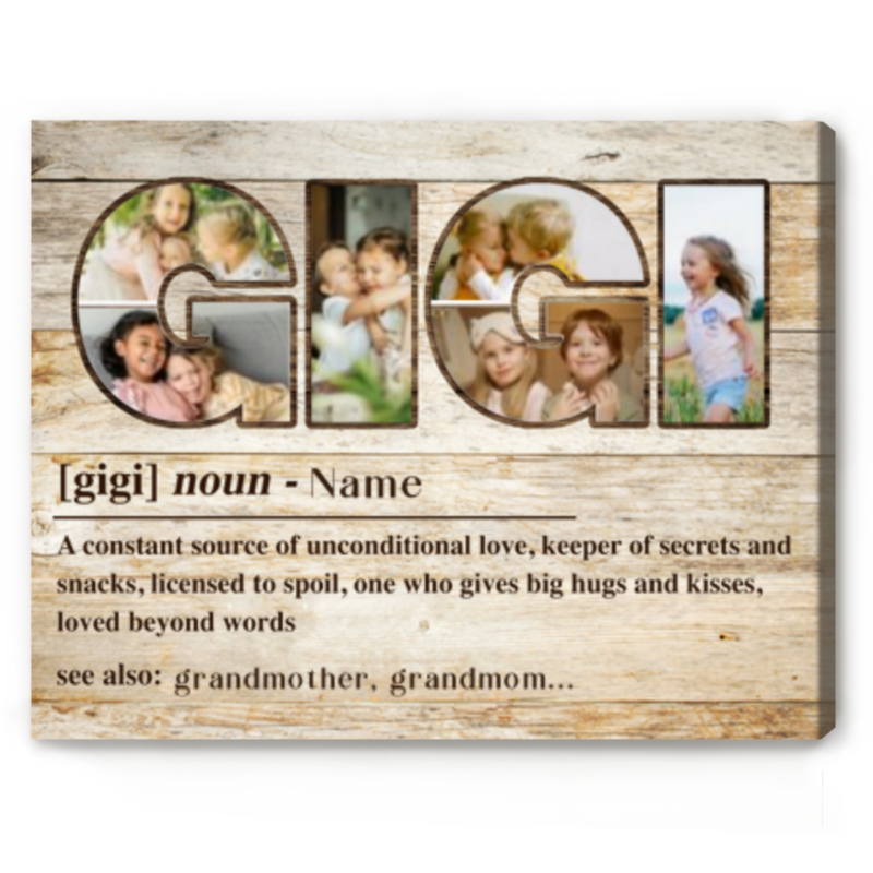 benicee shop gigi definition custom picture canvas, gigi gifts for mothers day, personalized gigi gifts from grandkids, gigi grandma gifts print