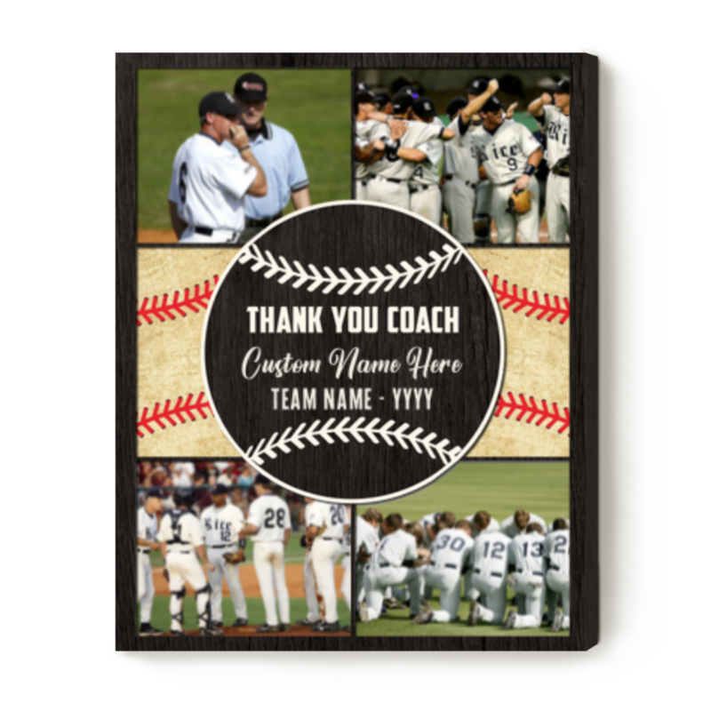 benicee shop baseball coach appreciation gift custom photo canvas, baseball coach personalized gift, baseball thank you coach gifts, baseball coaches gifts
