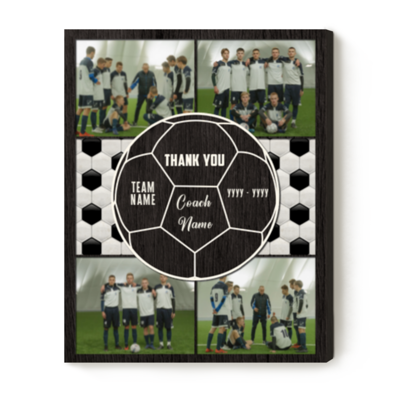 benicee shop soccer coaches appreciation custom photo canvas, thank you soccer coach gift from team, soccer coach gifts for man, personalized soccer coach gift