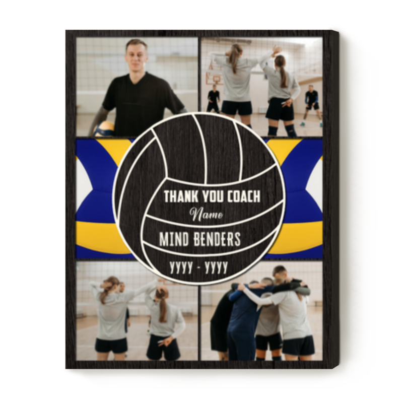 benicee shop volleyball coach appreciation custom photo canvas, volleyball end of season gift for coach, personalized team gift coach retirement ideas