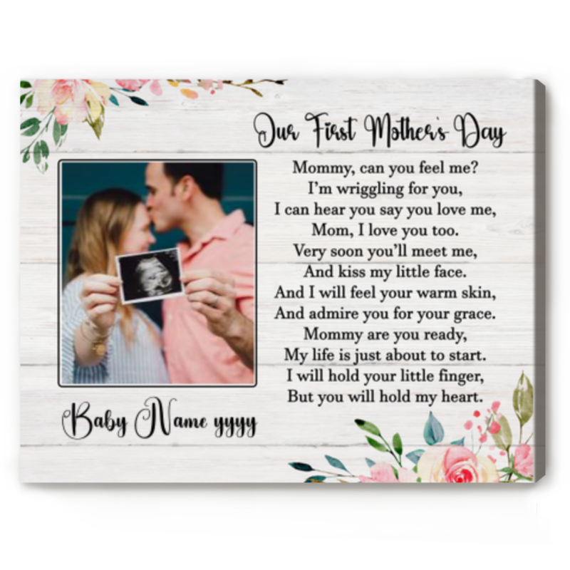 Mothers Day Gift for Pregnant Mom, First Mother's Day Gift For Expecting Mom, New Mom Gift, Mommy To Be Ultrasound Picture Canvas Print