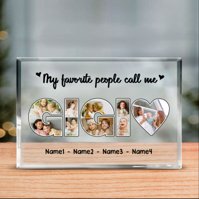 benicee shop my favorite people call me gigi custom photo acrylic plaque, gigi mothers day gifts, gigi birthday gift, personalized gigi grandma gift