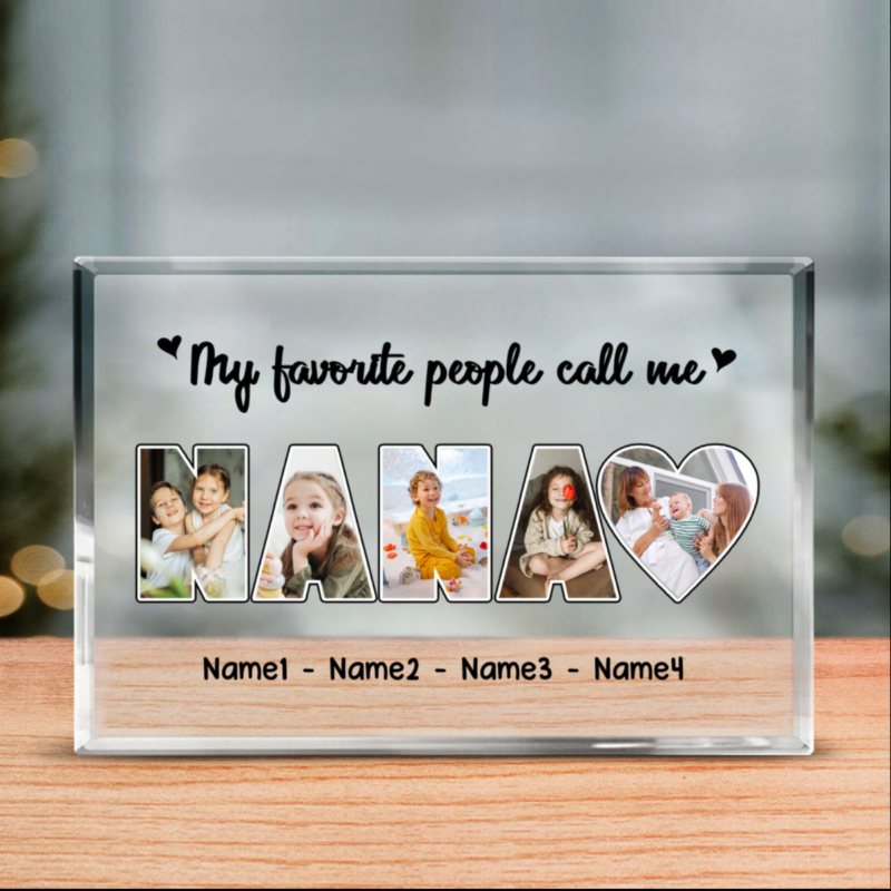 benicee shop my favorite people call me nana custom photo acrylic plaque, nana mothers day gifts, nana birthday gifts, personalised nana gifts, best nana gifts