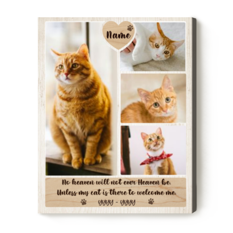 Cat Memorial Photo Collage Print, Cat Memorial Gifts, Cat Remembrance Gifts, Custom Pet Loss Gifts