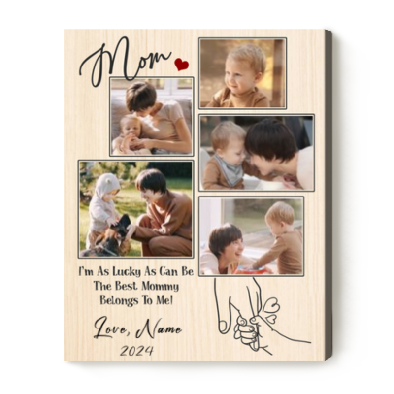 Mother’s Day Gift For New Mom, First Mothers Day Gift, 1st Mother’s Day Pictures Collage Canvas, Mommy Gift From Baby