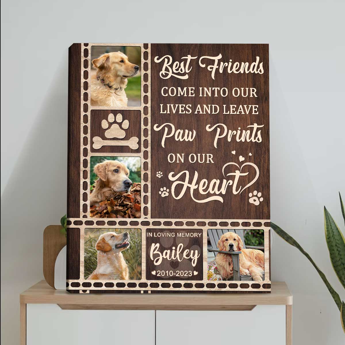 Custom Photo Memorial Pet Canvas - Memorial Gift Idea - Where I'll Always Be main image 1