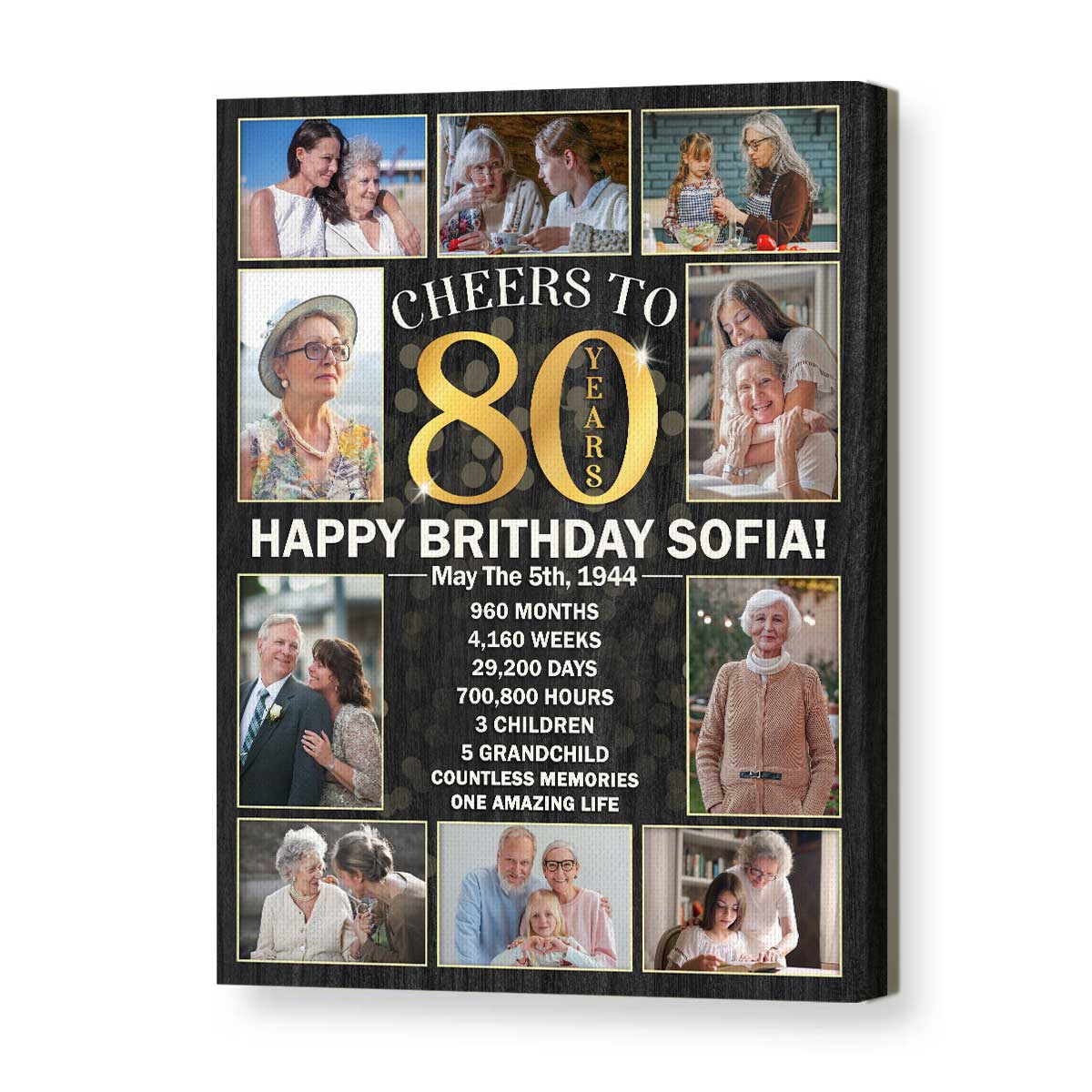 80th Birthday Gifts For Women, 80th Birthday Present For Mom