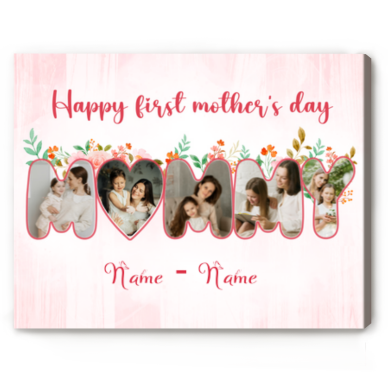 benicee shop happy first mother's day collage gift 1st mothers day photo canvas, mother's day gifts for first time moms, first time mother gifts from husband, 1st mothers day photo canvas