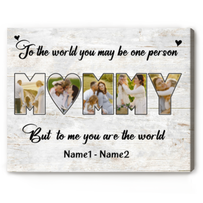 custom mother's day gifts 2024, personalized photo mommy canvas print, unique mothers day gift from kids, mothers day gift from husband