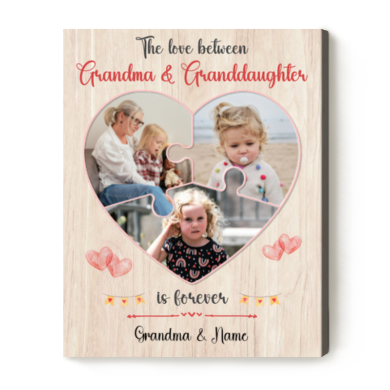 benicee shop grandma and granddaughter custom photo print, mothers day gift for grandma from granddaughter, grandmother and granddaughter personalized gifts