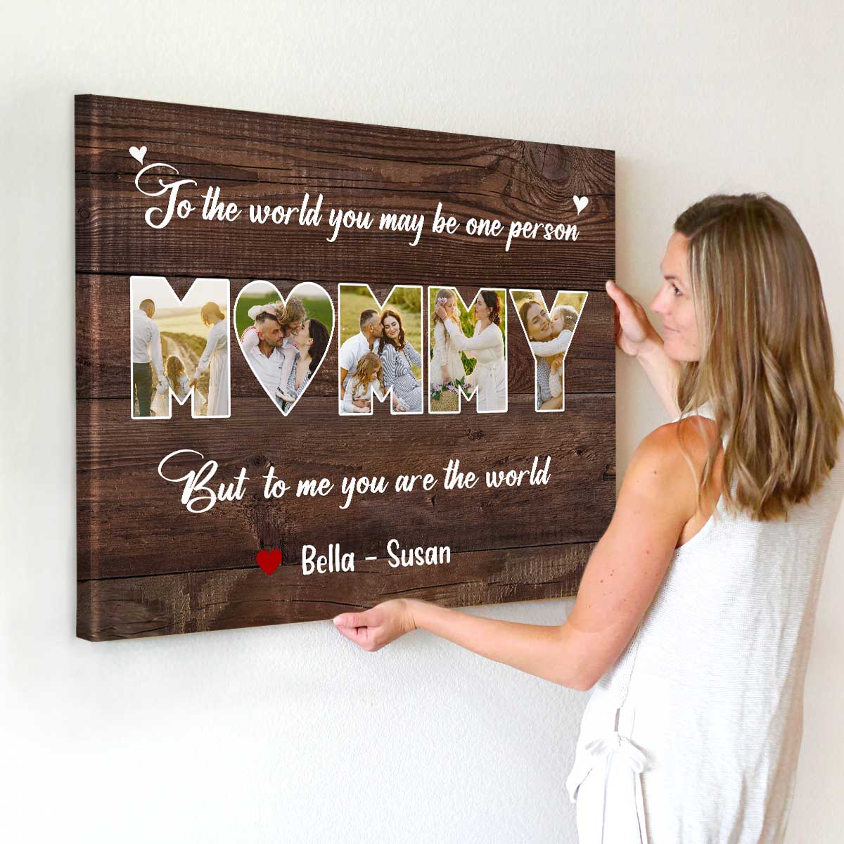 Custom Mommy Christmas Gifts 2025, Personalized Photo Mommy Canvas